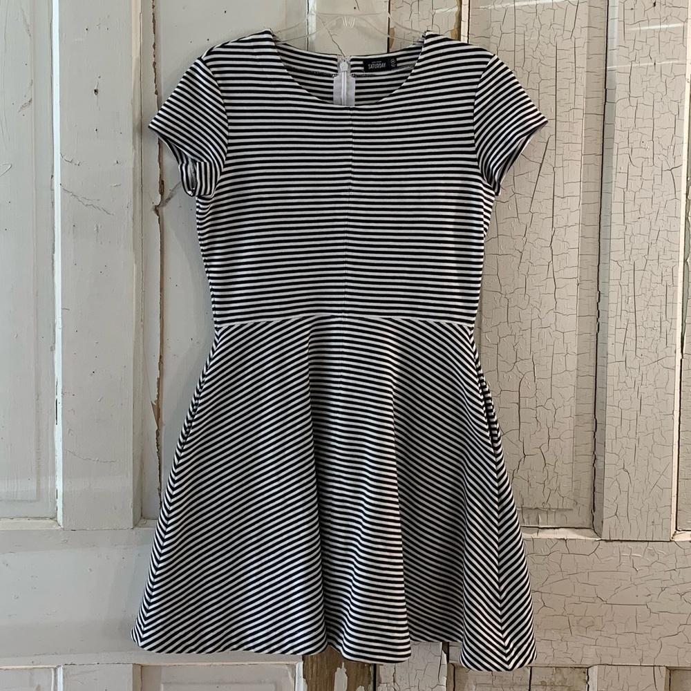 Kate Spade black and white striped dress